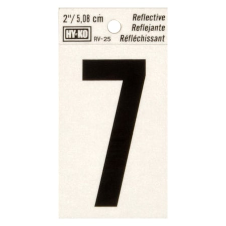 Hy-Ko 2In Reflective Number 7, 10PK B00409